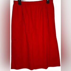 Pendleton Red A-Line Midi Skirt
